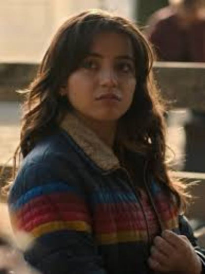 The Last of Us S02 Isabela Merced Blue Puffer Jacket