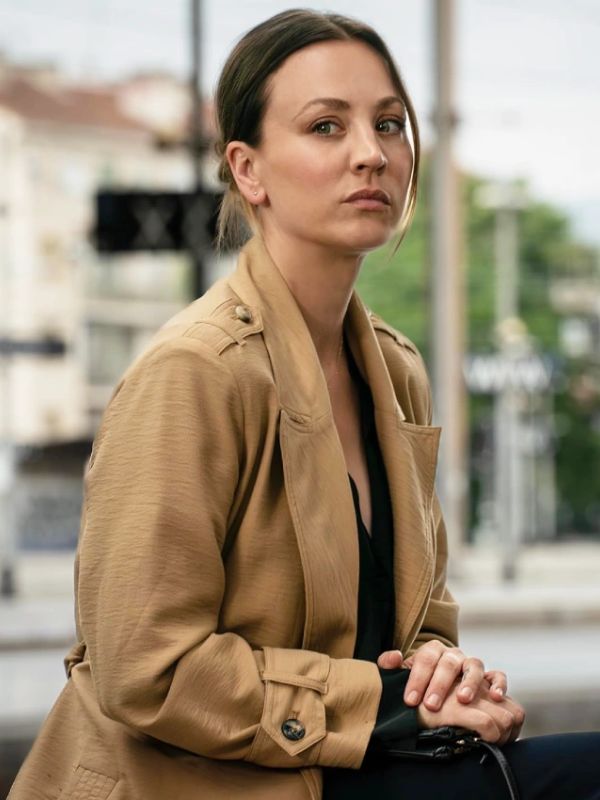 Vanished S01 Kaley Cuoco Brown Trench Coat