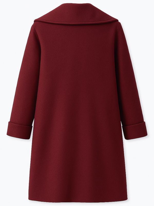 Vicious Kathryn Hunter Red Wool Trench Coat