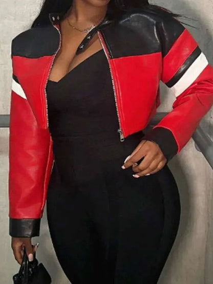 WWE Nikki Bella Motorcycle Cropped Leather Jacket